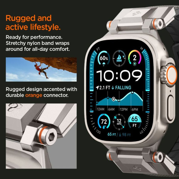 Spigen - Curea Durapro Armor pentru Apple Watch (42, 44, 45, 49mm), gri