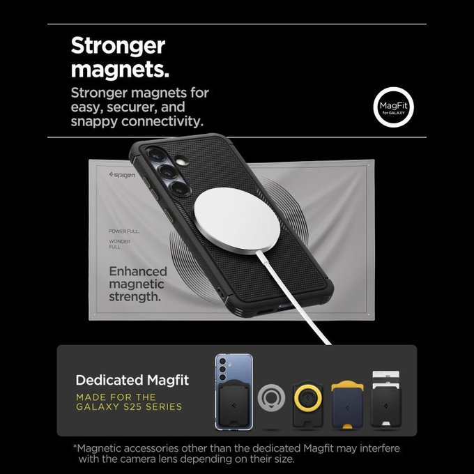 Spigen - Carcasă Core Armor cu MagSafe pentru Samsung Galaxy S25, Matte Black