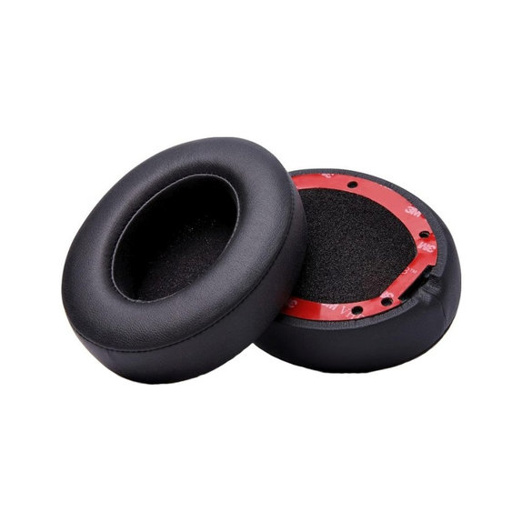 Perne de schimb pentru Beats Studio 2, 3, Spumă cu memorie + piele PU, Negru, 1 pereche
