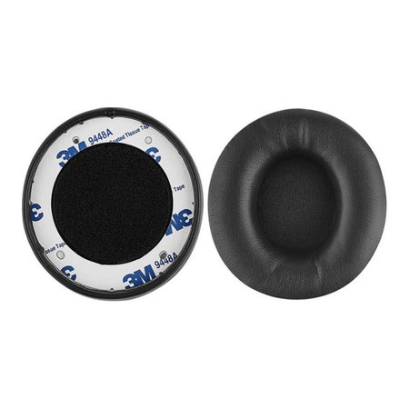 Perne de schimb pentru pentru Beats Solo Pro, Wireless, Spumă cu memorie + piele PU, Negru, 1 pereche
