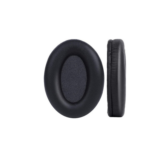 Perne de schimb pentru Sony WH-1000XM3, Spumă cu memorie + piele PU, Negru, 1 pereche