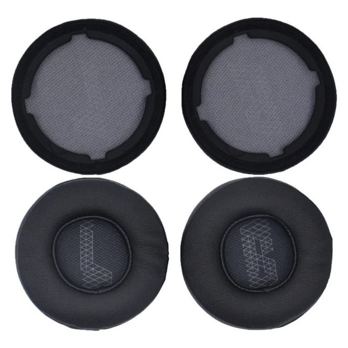 Perne de schimb pentru pentru JBL Live 400BT, 460NC, Spumă cu memorie + piele PU, Negru, 1 pereche