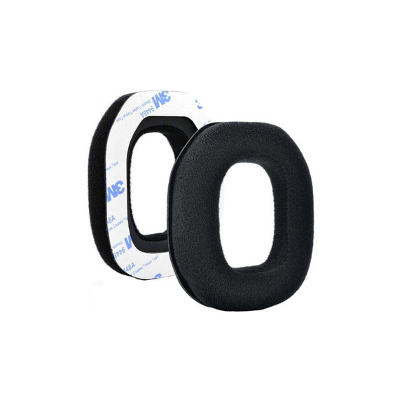 Perne de schimb pentru Logitech Astro A40, A50, Spumă cu memorie + Textil, Negru, 1 pereche