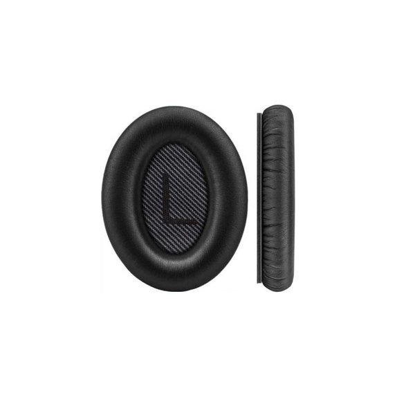 Perne de schimb pentru Bose QuietComfort 35, Spumă cu memorie + piele PU, Negru, 1 pereche