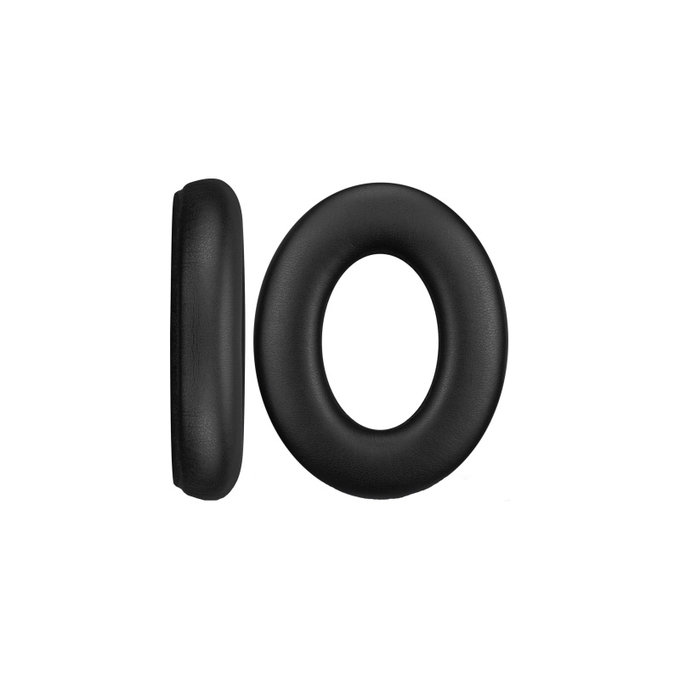 Perne de schimb pentru pentru Sennheiser Momentum 4.0, Spumă cu memorie + piele PU, Negru, 1 pereche