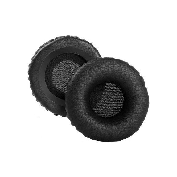 Perne de schimb pentru Philips SHB3060, Spumă cu memorie + piele PU, Negru, 1 pereche