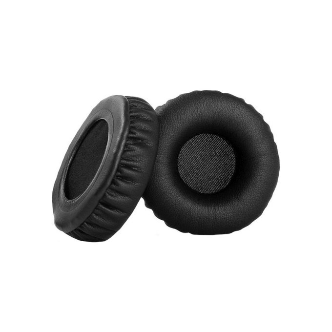 Perne de schimb pentru pentru Philips SHB3060, Spumă cu memorie + piele PU, Negru, 1 pereche