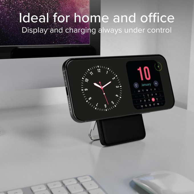 SBS - PowerBank 5000mAh, 20W, Power Delivery, Mag Stand, negru