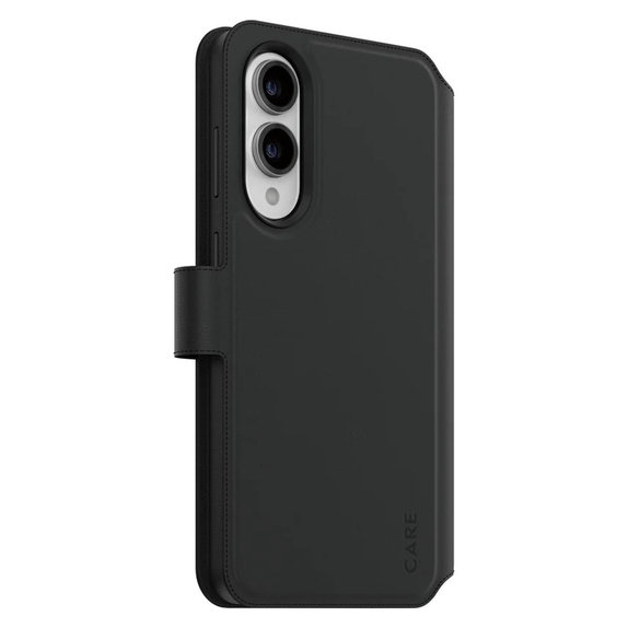 Caz Wallet Tango Two-In-One cu QI pentru Samsung Galaxy S25 Edge, Negru, PanzerGlass