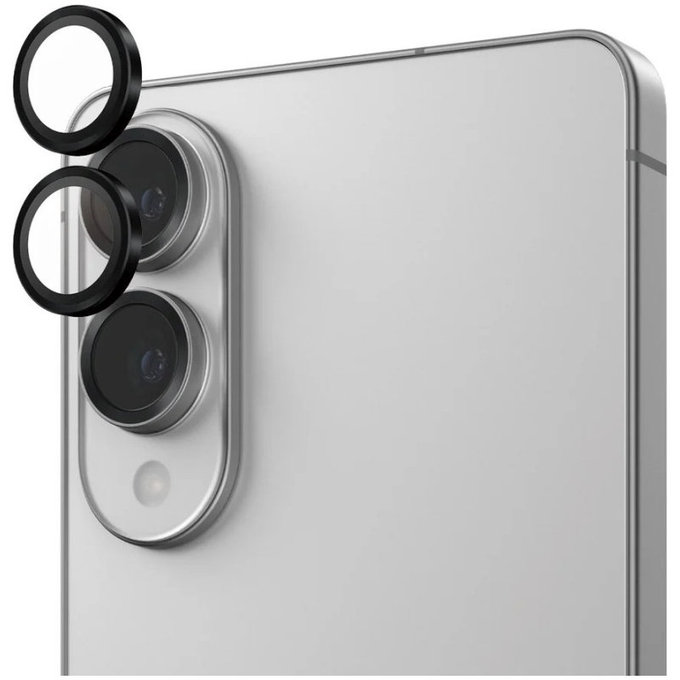 Protecție lentile cameră Hoops pentru Samsung S25 Edge, Negru, PanzerGlass