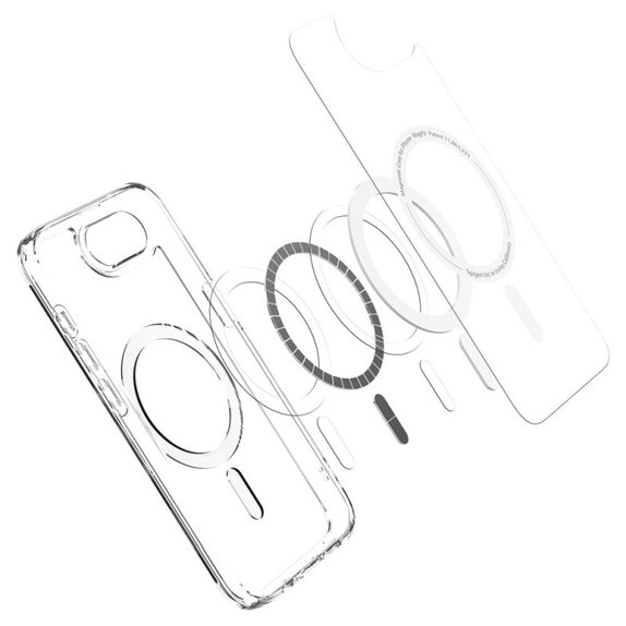 Spigen - Carcasă Ultra Hybrid cu MagSafe pentru iPhone 16e, albă