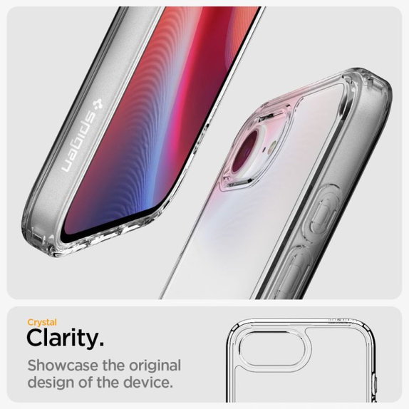 Spigen - Carcasă Ultra Hybrid pentru iPhone 16e, Crystal Clear