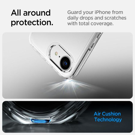 Spigen - Carcasă Ultra Hybrid pentru iPhone 16e, Crystal Clear