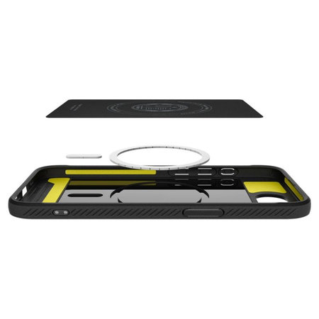 Spigen - Carcasă Rugged Armor cu MagSafe pentru iPhone 16e, Matte Black