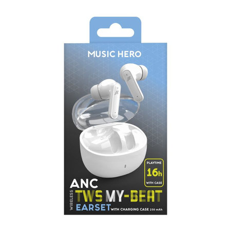 Music Hero - Căști wireless TWS MY-BEAT, alb