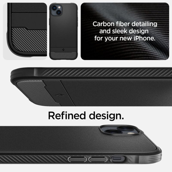 Spigen - Carcasă Rugged Armor cu MagSafe pentru iPhone 14, Matte Black