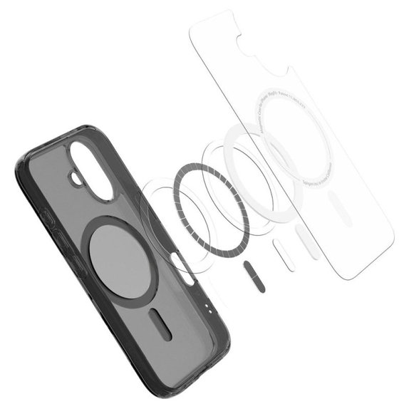 Spigen - Carcasă Ultra Hybrid "T" cu MagSafe pentru iPhone 16, Frost Black