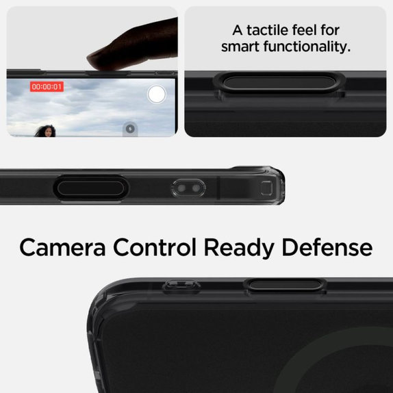 Spigen - Carcasă Ultra Hybrid "T" cu MagSafe pentru iPhone 16, Frost Black