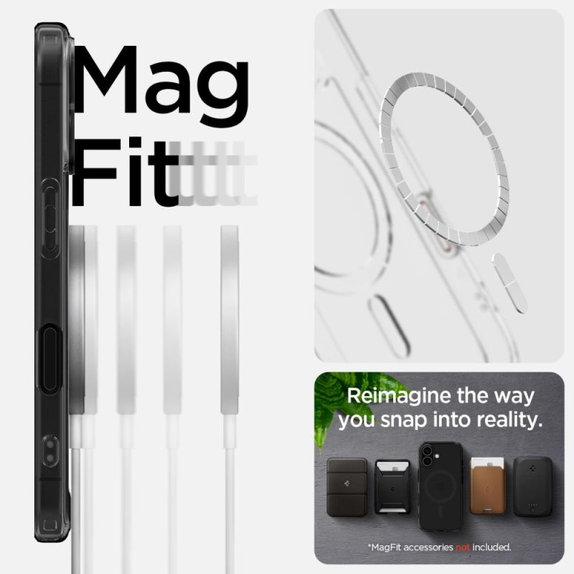 Spigen - Carcasă Ultra Hybrid "T" cu MagSafe pentru iPhone 16, Frost Black