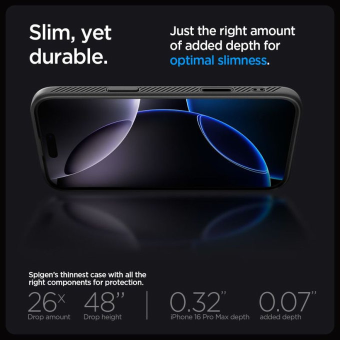 Spigen - Carcasă Liquid Air "T" cu MagSafe pentru iPhone 16 Pro Max, Matte Black