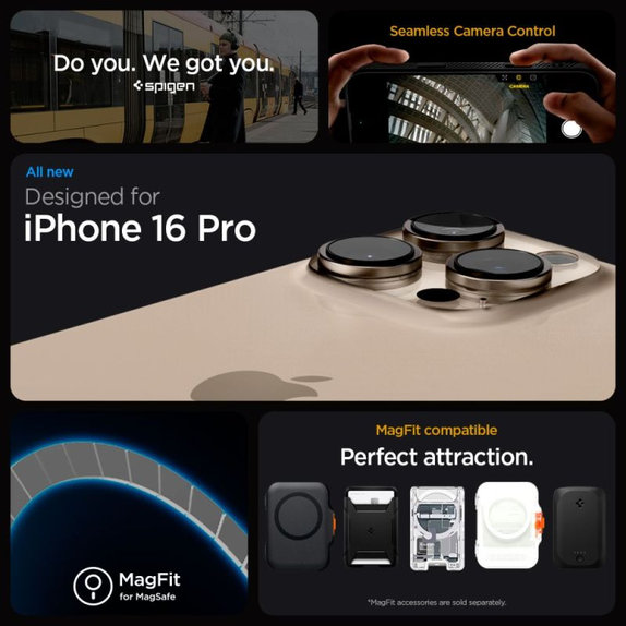 Spigen - Carcasă Liquid Air "T" cu MagSafe pentru iPhone 16 Pro, Matte Black