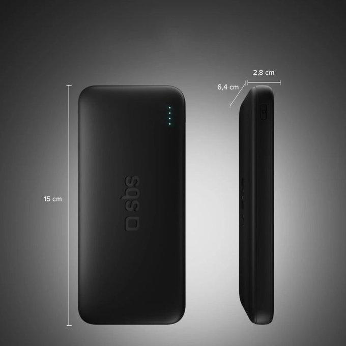 SBS - PowerBank 20000mAh, 10W, Infinity, LiFePO4, USB-C/USB-A, negru