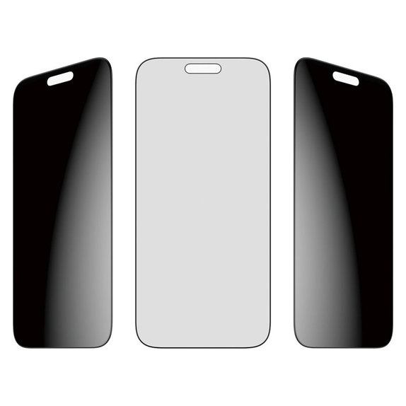 Sticlă securizată UWF 2-Way Privacy cu Fastfit pentru iPhone 17 Pro Max, Negru, PanzerGlass