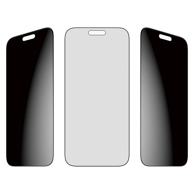Sticlă securizată UWF 2-Way Privacy cu Fastfit pentru iPhone 17 Pro Max, Negru, PanzerGlass