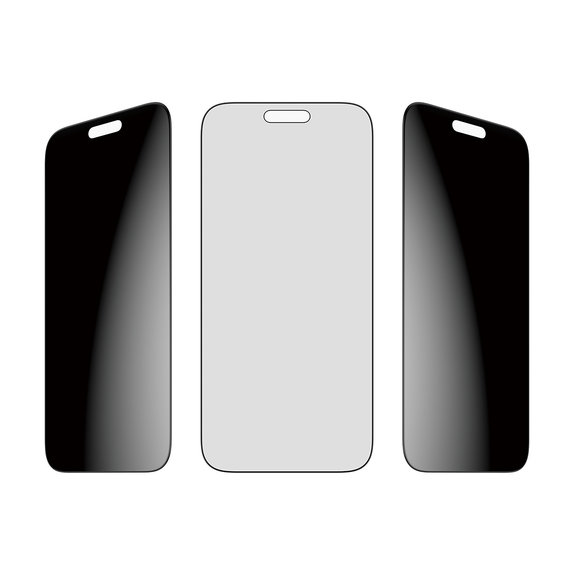 Sticlă securizată UWF 2-Way Privacy cu Fastfit pentru iPhone 17 Pro Max, Negru, PanzerGlass
