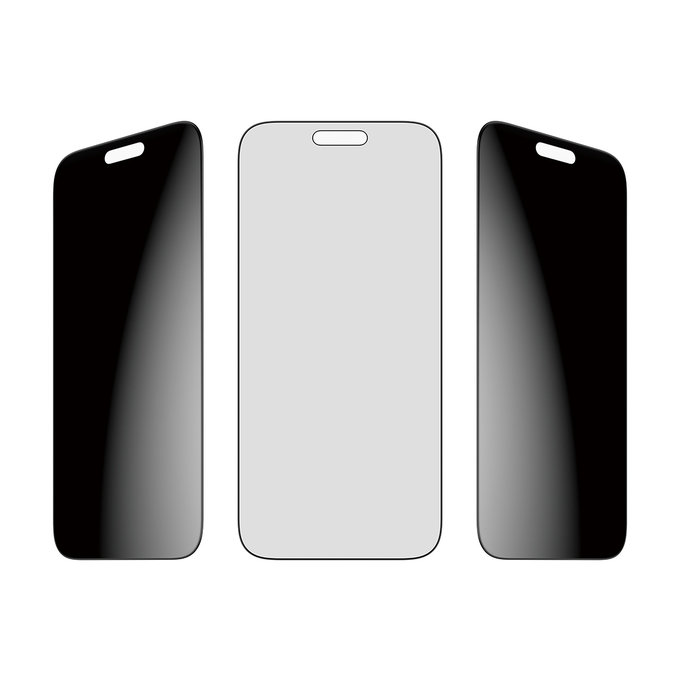Sticlă securizată UWF 2-Way Privacy cu Fastfit pentru iPhone 17 Pro Max, Negru, PanzerGlass