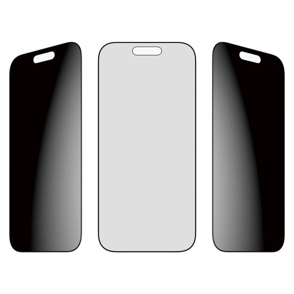 Sticlă securizată UWF 2-Way Privacy cu Fastfit pentru iPhone 17/16 Pro, Negru, PanzerGlass