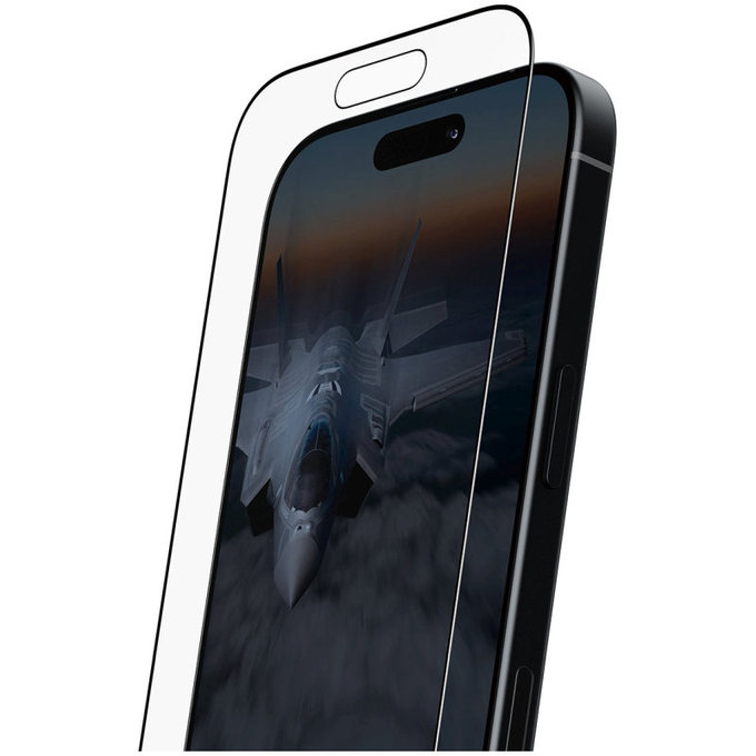 Sticlă securizată UWF Stealth cu Fastfit pentru iPhone 17/16 Pro, Negru, PanzerGlass