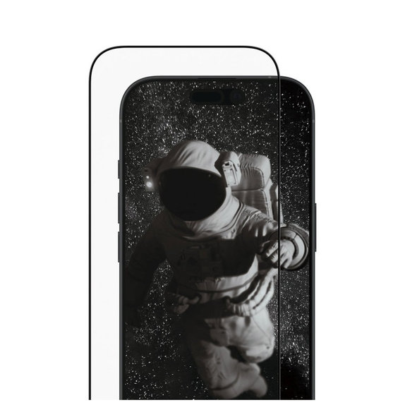 Sticlă securizată UWF Ceramic II cu Fastfit pentru iPhone 17/16 Pro, Negru, PanzerGlass