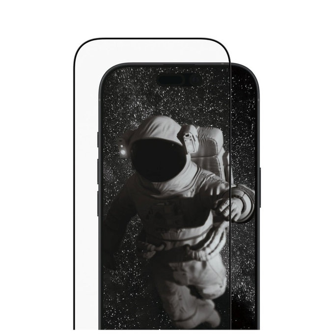 Sticlă securizată UWF Ceramic II cu Fastfit pentru iPhone 17/16 Pro, Negru, PanzerGlass