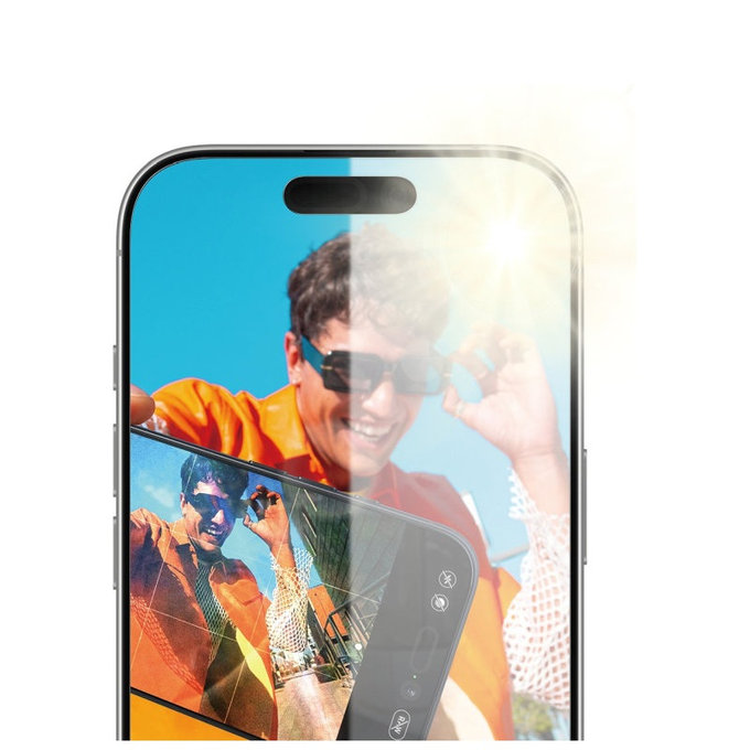 Sticlă securizată Anti-Reflective cu aplicator pentru iPhone 17/16 Pro, Negru, PanzerGlass