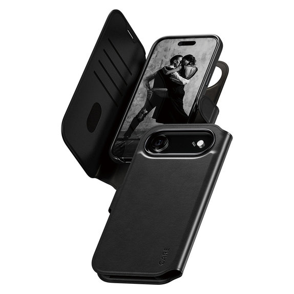 Caz Wallet Tango Two-In-One cu MagSAFE by PanzerGlass pentru iPhone Air, Negru, PanzerGlass