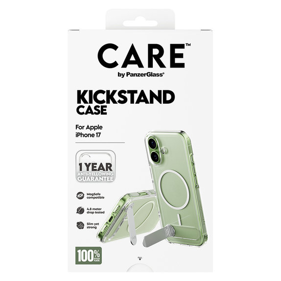 Caz Kickstand pentru iPhone 17, Transparent, PanzerGlass