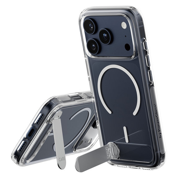 Caz Kickstand pentru iPhone 17 Pro, Transparent, PanzerGlass