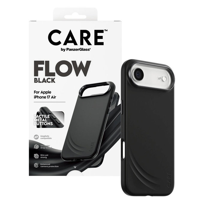 Husă FLOW cu MagSafe pentru iPhone Air, Negru, CARE