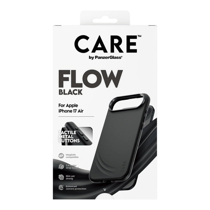 Husă FLOW cu MagSafe pentru iPhone Air, Negru, CARE