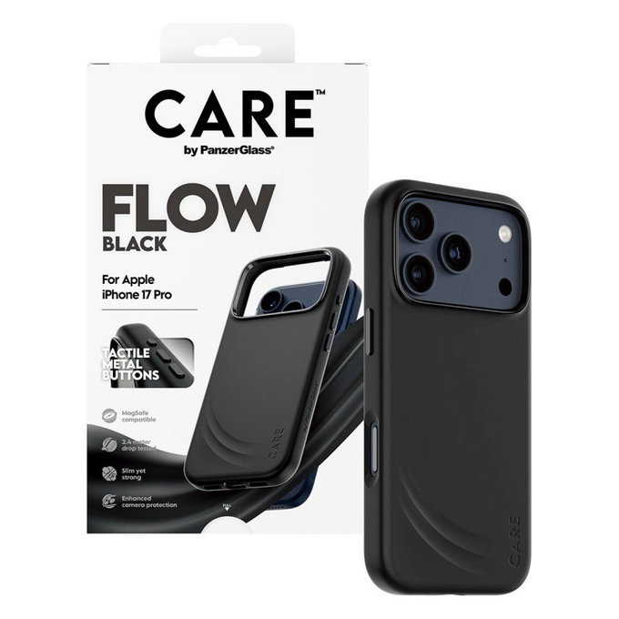 Husă FLOW cu MagSafe pentru iPhone 17 Pro, Negru, CARE