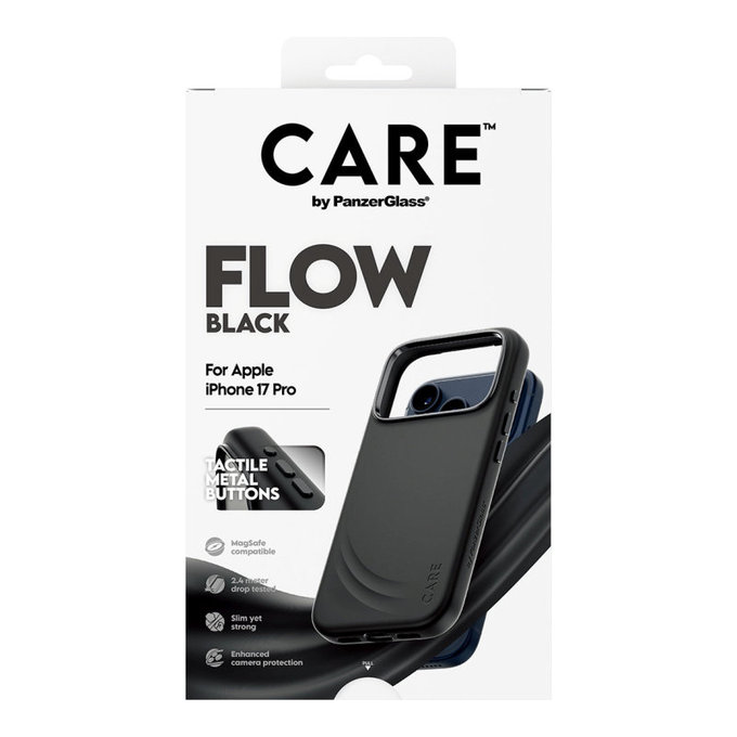 Husă FLOW cu MagSafe pentru iPhone 17 Pro, Negru, CARE