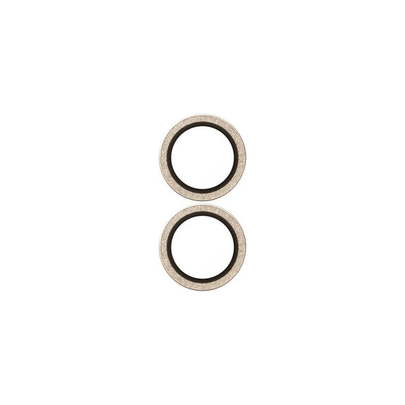 Protecție lentile cameră Hoops pentru iPhone 17/16 Plus/16, Glitter Gold, PanzerGlass
