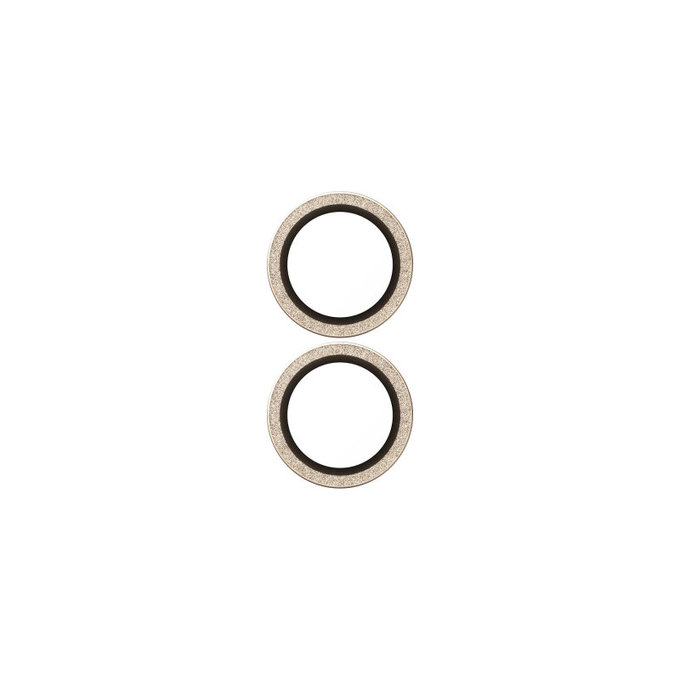 Protecție lentile cameră Hoops pentru iPhone 17/16 Plus/16, Glitter Gold, PanzerGlass