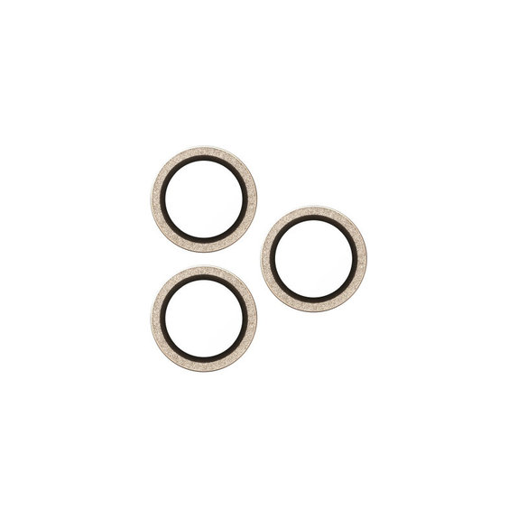 Protecție lentile cameră Hoops pentru iPhone 17 Pro Max/17 Pro/16 Pro Max/16 Pro, Glitter Gold, PanzerGlass