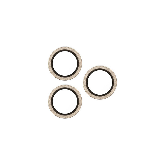 Protecție lentile cameră Hoops pentru iPhone 17 Pro Max/17 Pro/16 Pro Max/16 Pro, Glitter Gold, PanzerGlass