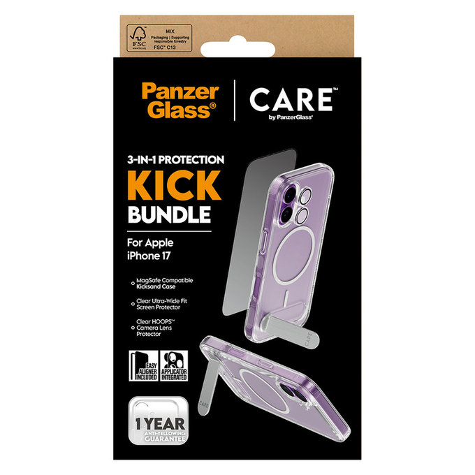 Bundle 3 în 1 Kick pentru iPhone 17, PanzerGlass