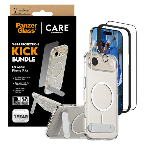 Bundle 3 în 1 Kick pentru iPhone Air, PanzerGlass