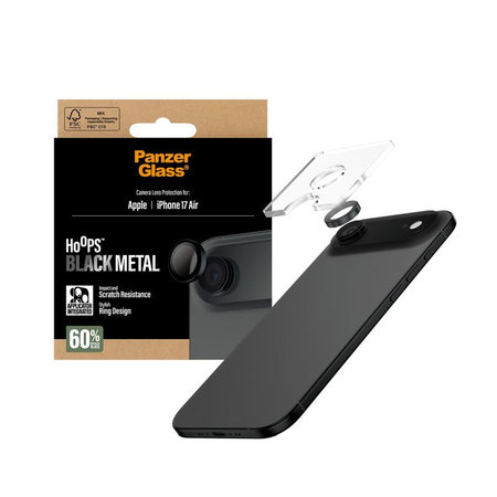 PanzerGlass - Protecție lentilă Hoops pentru iPhone 17 Air, negru
