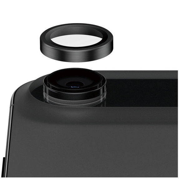 Protecție lentile cameră Hoops Ceramic II pentru iPhone 17 Air, Negru, PanzerGlass